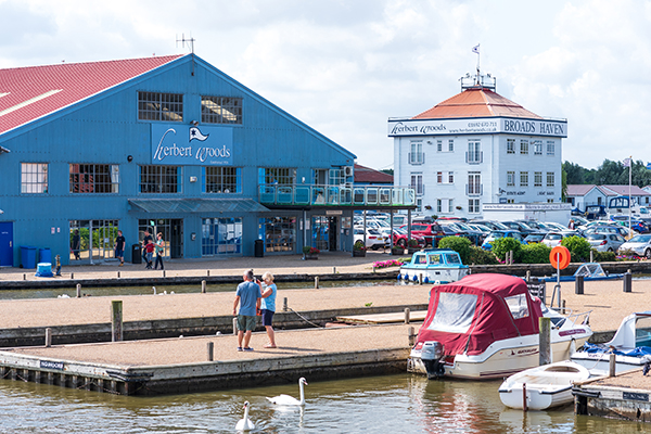 Photograph of the boat marina at Potter Heigham