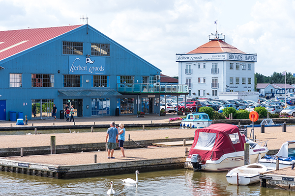 Potter Heigham Marina Photograph of the boat marina at Potter Heigham