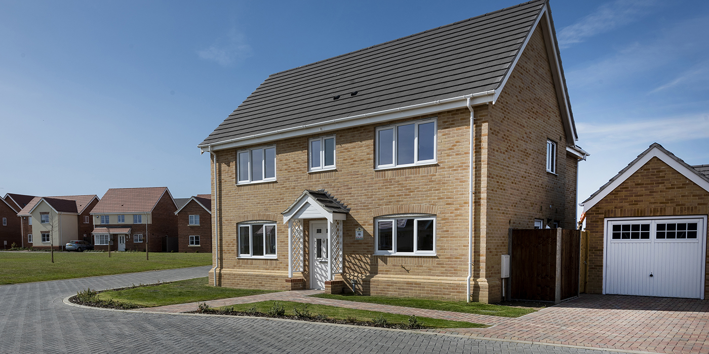 Photograph of new build house at Newstead Gardens in Blofield, Norfolk