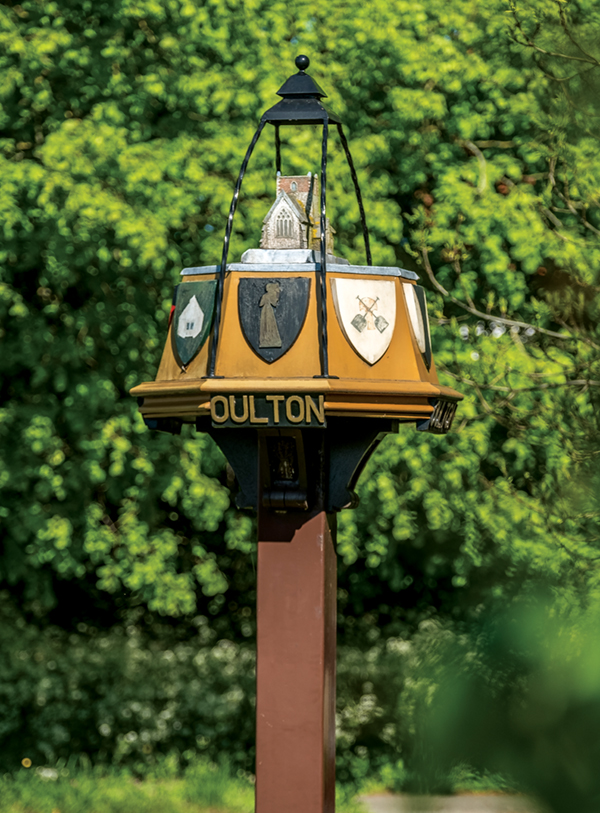 Oulton Village Sign 72 The village of Broome near Bungay