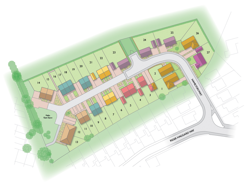 BK4S16LT Badger Building Valley View site plan illustration