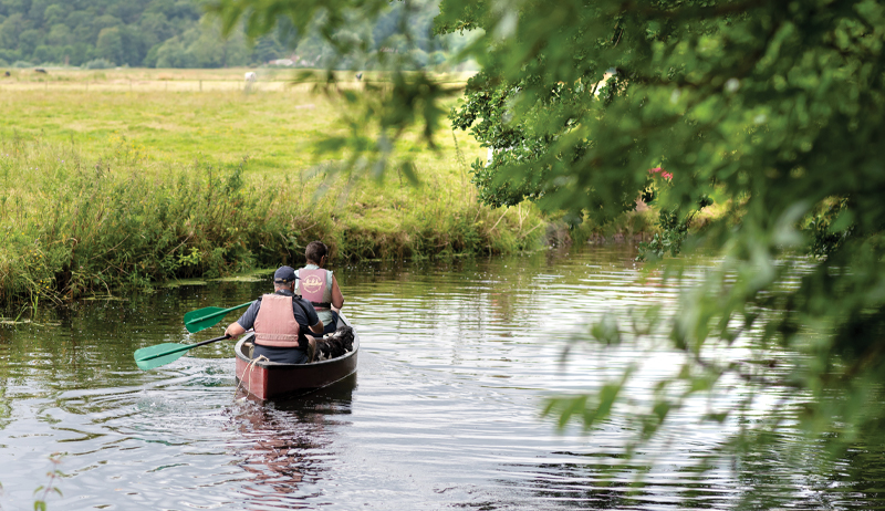 Ditchingham River Canoe Photograph of Bungay Town Centre
