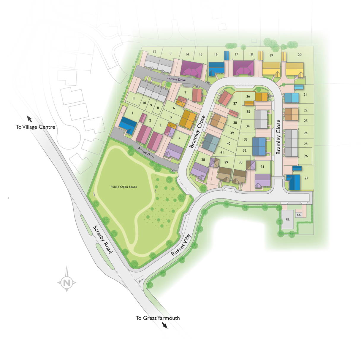 Badger Building Valley View site plan illustration