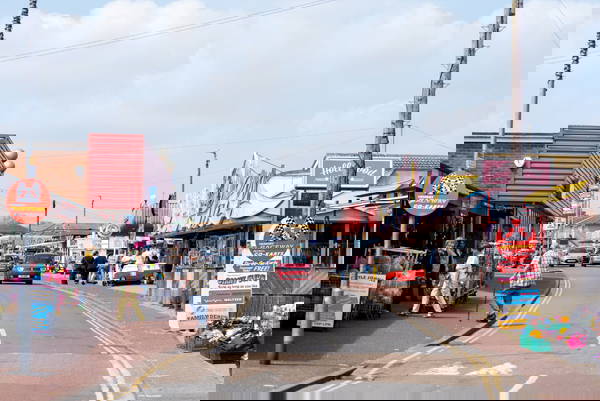 Beccles street scene of historic and new buildings