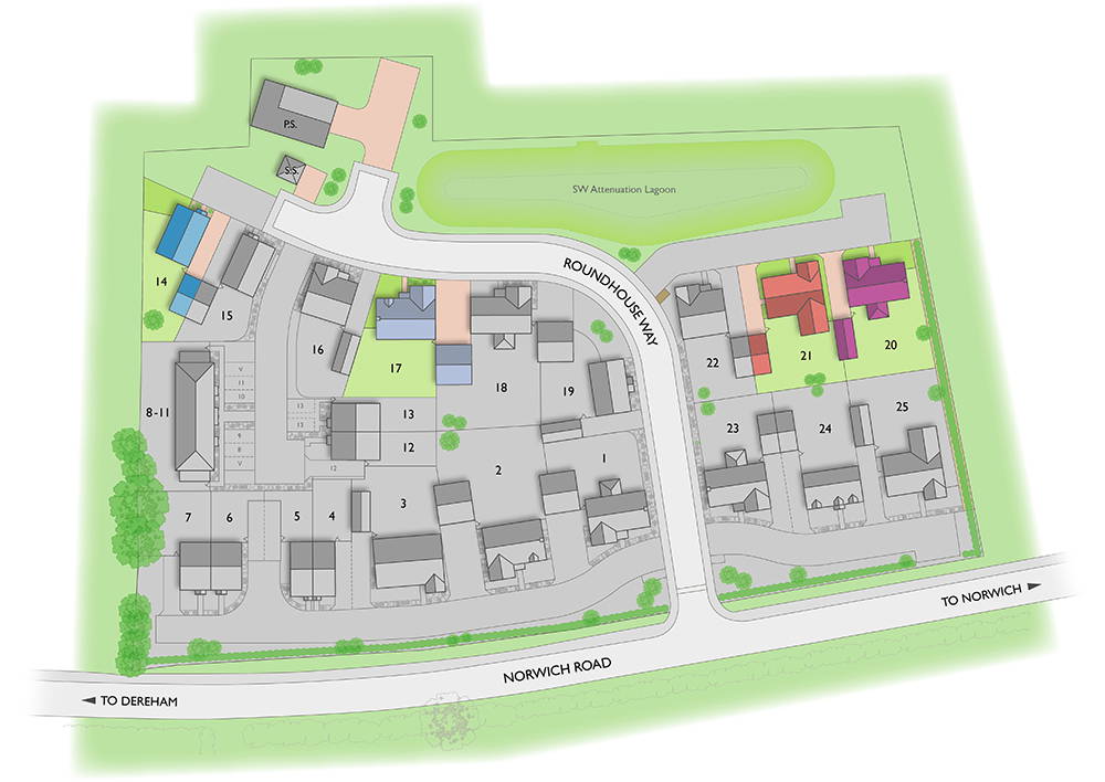Badger Building Valley View site plan illustration