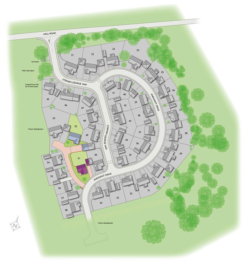 Badger Building Valley View site plan illustration