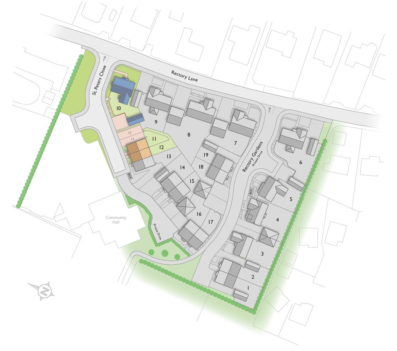 Badger Building Valley View site plan illustration