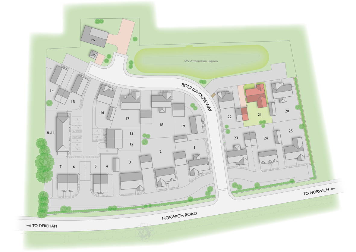 Badger Building Valley View site plan illustration