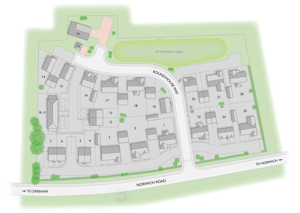 Badger Building Valley View site plan illustration